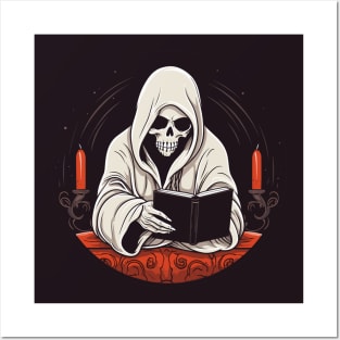 Cool Grim Reaper Book Lover Posters and Art